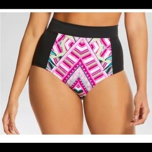 Beach Betty Miracle Brands Slim Control Tribal Print Bikini Bottom Women’s Large